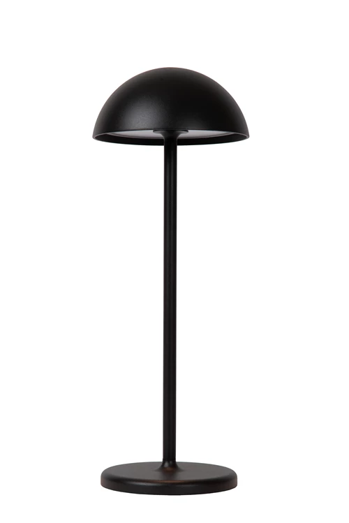Lucide JOY - Rechargeable Table lamp Indoor/Outdoor - Battery pack - Ø 12 cm - LED Dim. - 1x1,5W 3000K - IP54 - Black - turned off